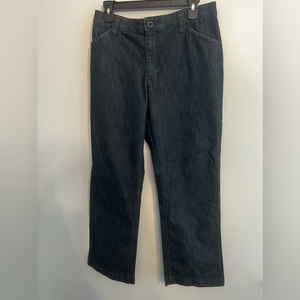Lee Comfort Waistband Jean's Women's Size 10 Short  Dark‎ Wash Straight Leg